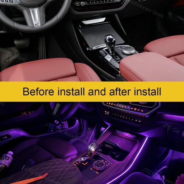 BMW 5・6シリーズ X3 X4 iX3 G30 G31 G32 G01 G02 G08 専用 11色センターコンソールアンビエントライト（サドルライト） 室内灯 アップグレードキット 輸入品_2