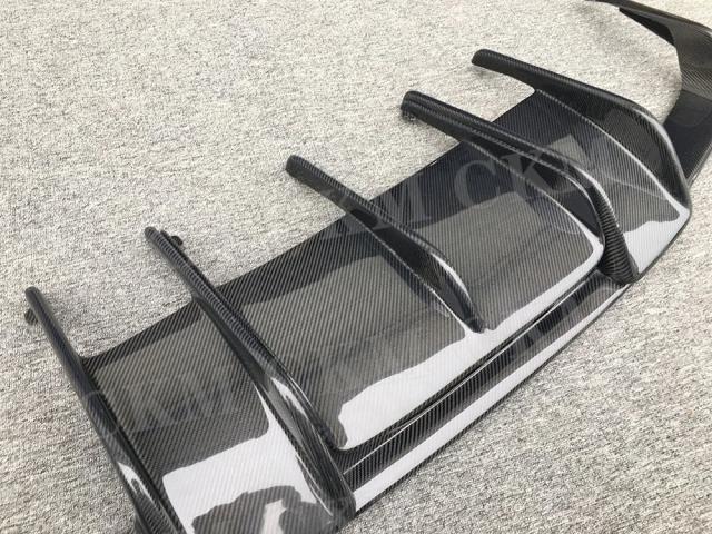 CKMUUER カーボンファイバー リアバンパーリップスポイラー メルセデスベンツ CLSクラス W218 CLS550 GLS63 AMG 2011-2017 フィン シャークスタイル ディフューザー 輸入品_13