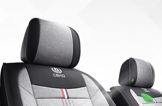 5個セット ユニバーサルカーシートカバー 麻 オールシーズン 自動車内装アクセサリー ほとんどのセダン・SUV・ピックアップトラック対応 輸入品