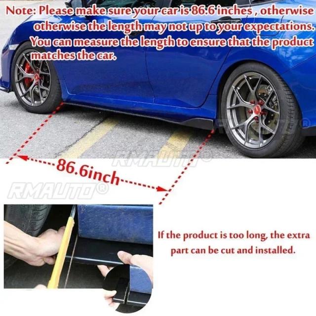 メルセデス・ベンツ Eクラス クーペ W238 C238 (E200/E400 2016年式) 用 2.2m サイドスカートエクステンション ロッカースプリッター ディフューザー ウィングレット ウィング 輸入品_2