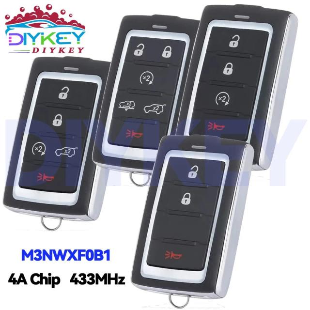 DIYKEY 用 ジープ ワゴニアー グランドチェロキー L 2021 2022 2023 4Aチップ 433MHz 3/4/5/6ボタン M3NWXF0B1 スマートキーリモート 68516738 輸入品