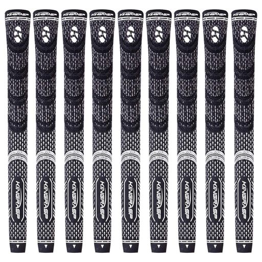 「カッターテープ付き」ゴルフグリップ ゴルフクラブ用パーツ 滑り止め ラバー アイアン用 バックラインなし ミッド/標準サイズ ミニグリップ9本セット (ブラック)