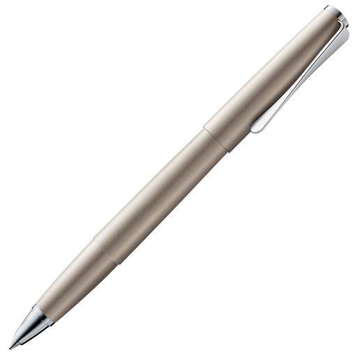 LAMY(ラミー) STUDIO パラジューム ローラーボールペン - エレガントなメタルボディのローラー ボールペン - プロペラ型クリップ & 線幅 M - ローラーボールリフィル 黒 LAMY M 63 付き
