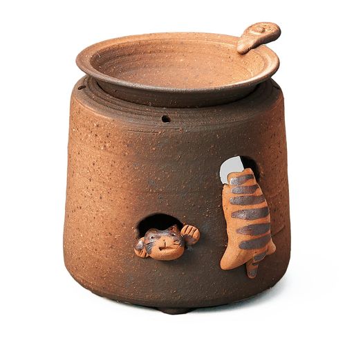 ヤマキイカイ 山田白化粧 猫 茶香炉 Y1119
