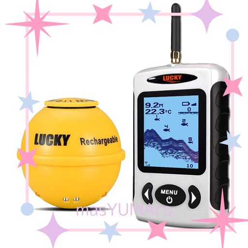 LUCKYLAKER 魚群探知機 ワイヤレス 投げ式 魚探 集魚灯機能付きソーナー 釣り道具 陸釣り 船釣り 磯釣り 深場釣り 夜釣り