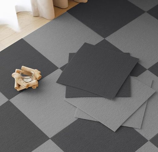 QQPONY タイルカーペット ジョイントマット 吸着マット 44×44CM 大判 40枚セット 滑り止め 床暖房対応 洗濯機OK&ハサミでカット自由 赤ちゃん・高齢者・ペットに最適 ズレない吸着設計・床保…