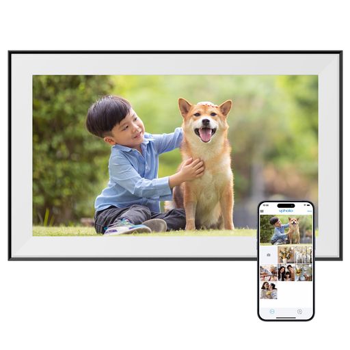 DRAGON TOUCH デジタルフォトフレーム 15.6インチ 32GB内蔵 WIFI対応 フォトフレーム 大型 FHDタッチスクリーン 1920*1080解像度 動画/写真/音楽/スリープモード機能/時計/カレンダー/天気予報機能付…