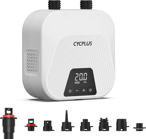 電動エアーポンプCYCPLUS 20PSI充電式SUPエアポンプ オートオフ機能付き電動ポンプ,デュアルステージインフレーション&amp;デフレーション