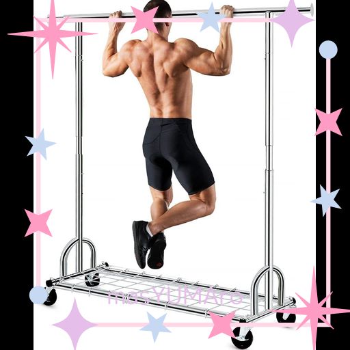 HOKEEPER ハンガーラック パイプハンガーラック 3ウェイ シングル 大容量 収納ラック 物干し スタンド 耐荷重205KG 洋服ハンガー 衣類収納 金属 頑丈 耐久 省スペース 組立簡単 ロール付き 縦…