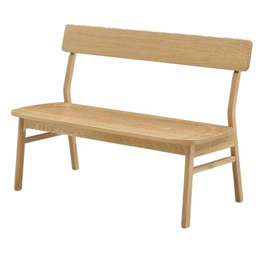 ダイニングベンチ 2人掛け 幅110×奥行53×高さ80×座面高42CM ナチュラル 462471