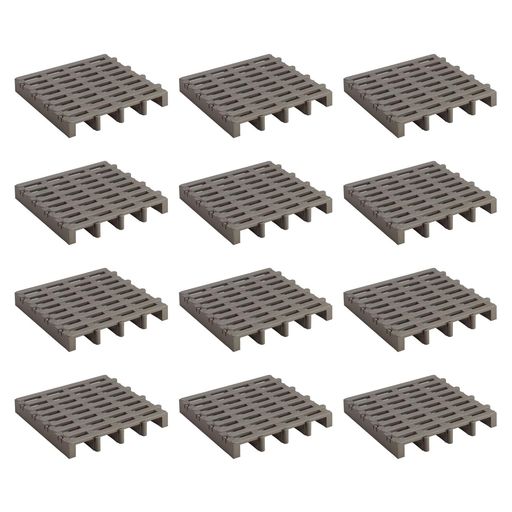 BELCA 日本製 すのこベット ジョイントふとんすのこ 12枚入り 幅51.7×奥行51.6×高さ7.1CM エコブラウン 耐荷重 120KG ダブルサイズ 湿気防止 組み合わせ自由 JS-BR12