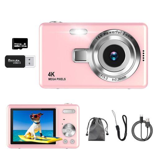 デジカメ ACBAETA【4K動画撮影、5000万画素】デジタルカメラ 32GB MICRO SDカード付き AFオートフォーカス コンパクトカメラ 2.7インチの大画面 16倍ズーム フラッシュ 手振れ補正機能を備えてい…