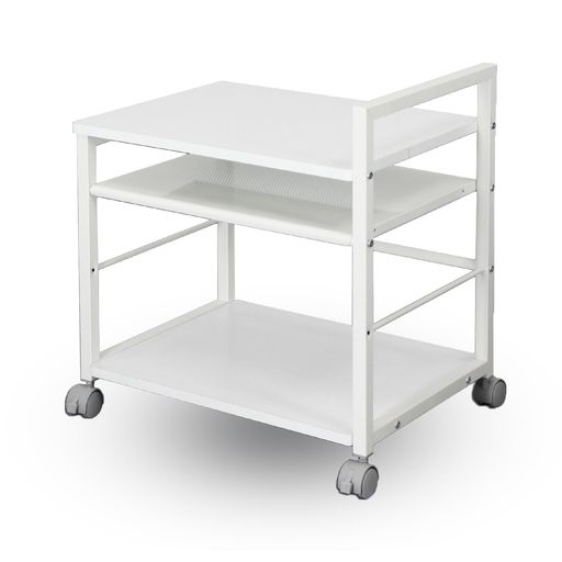 REMEX デスクの下に収納可能 プリンターワゴン デスクワゴン PJC-7001-WH 白木目 【W48.5×D37×H53.5CM】【床から天板までの高さ:約45CM】