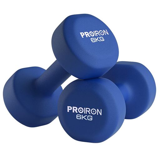 PROIRON ダンベル 6KG 2個セット エクササイズ ネオプレンゴムコーティング [筋力トレーニング 筋トレ シェイプアップ 鉄アレイ 鉄アレー]