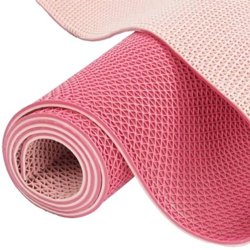 MEMETARO 滑り止めマット 屋外 ゴムマット 歩行滑り止めマット 透水マット 穴あき 1枚に2つ色付き 厚さ5MM 自由DIY 業務用 家庭用 保育園？店舗？通路？大浴場？オフィス 耐震 ローズレッド+ピンク