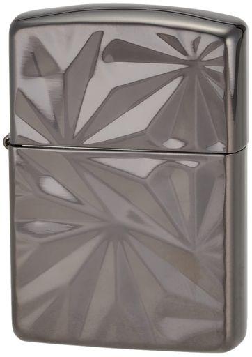 ZIPPO(ジッポー) ライター ブラック アーマー シャイニーカット 両面加工 ブラックニッケル 高さ5.5CM×幅3.8CM×奥行き1.3CM