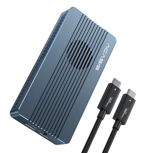 ACASIS 40GBPS M.2 SSD 外付けケース,冷却ファン内蔵, THUNDERBOLT 3/4/USB4 USB3.2/3.1/3.0/2.0対応 NVME SSD ケース 2230 2242 2260 2280 M-KEY(B+M KEY)