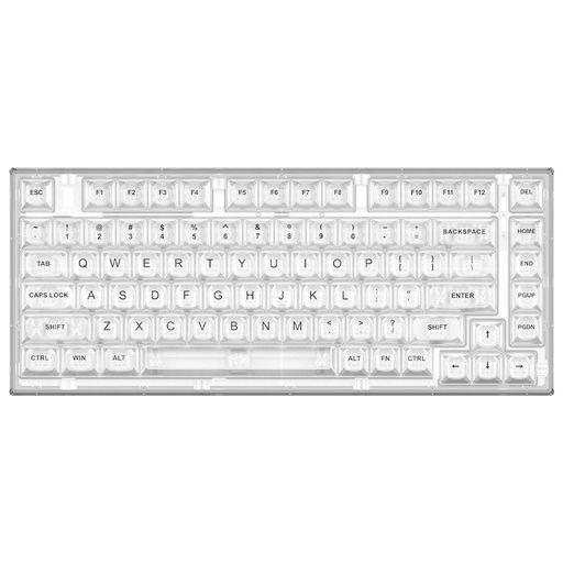 YUNZII X75 有線 ホットスワップメカニカルキーボード 透明なキー