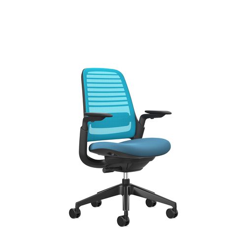 スチールケース(STEELCASE) SERIES1 シリーズ1 オフィスチェア ゲーミングチェア 背: BLUE JAY メッシュ エアポケット内蔵クッションで包まれるような座り心地 ランバーサポート メーカー組立完…