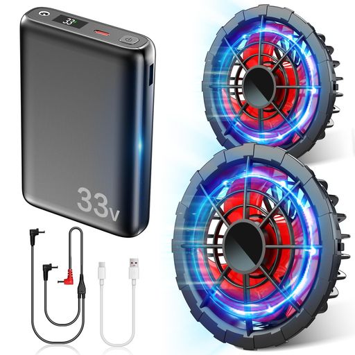 PTDDA] 空調作業服 ファンバッテリーセット 33V高出力 26000MAH 日本製