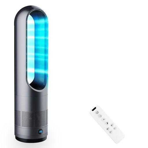 扇風機 タワーファン 【羽根なし・静音・ DCモーター節電】8段階冷風調節 100°自動首振り 15畳対応 強風&おやすみモード 省エネ 大風量 9Hタイマー 静音 省エネ 羽なし扇風機 リモコン操作 … 8,898円