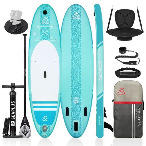 SUPボード サップボード SEAPLUS スタンドアップパドルボード インフレータブル SAP カメラサポート付き サーフボード 初心者 釣り レース 水上散歩 ヨガ CL-G 320 * 81CM*15CM 最大積載重量140KG フ…
