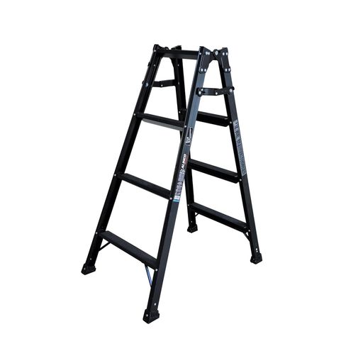 【ブラック脚立】アルインコ X GRANGEAR 4段はしご兼用 BPRS-120 軽量折り畳み幅広ステップ滑り止め付き|おしゃれな2WAY脚立