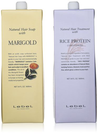 LEBEL ルベル ナチュラル ヘアソープ MGマリーゴールド1600ML トリート RP ライスプロテイン 1600ML セット