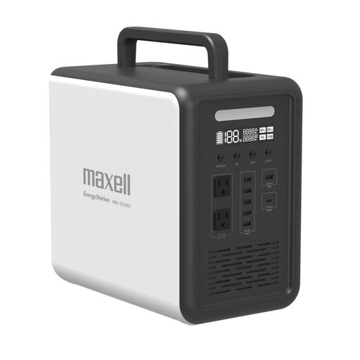 マクセル(MAXELL) ポータブル電源「ENERGY STATION(エナジーステーション)」防災製品等推奨品 リサイクル可能 電池容量1,000WH パススルー機能 段階明るさ調整 LEDパネル MES-TR1000 C