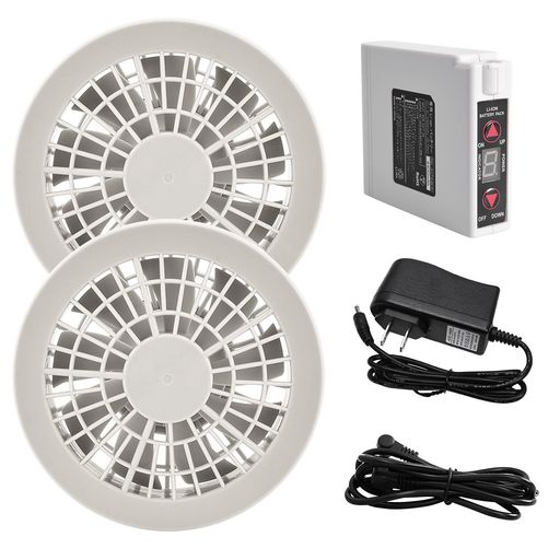 ファンバッテリーセット 空調ファン バッテリーセット 大風量ファン 大容量 バッテリー ファン セット 多段階風力調節 熱中症対策 暑さ対策 穴直径9CMのあらゆる作業着対応