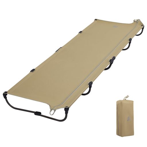 TIMBER RIDGE アウトドアベッド ジェットコット 【2.9KG超軽量 / 数秒設営】 折りたたみ 耐荷重102KG アルミ&スチールフレーム 600D キャンプ ツーリング 防災 収納袋付 カーキ 6,844円