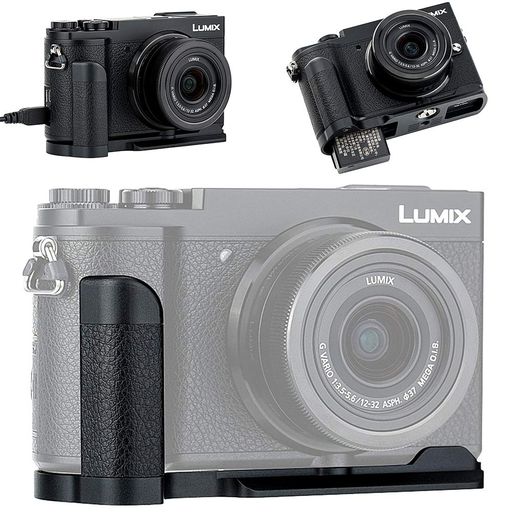 JJC 金属ハンドグリップ PANASONIC LUMIX GX7 MARK III II GX7M3 GX7M2 用 DMW-HGR2 互換 電池交換便利