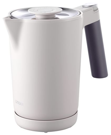 タイガー魔法瓶(TIGER) 電気ケトル 温度調節機能付き 湯沸かし コーヒードリップ ステンレス 1.0L 転倒お湯漏れ防止 カラだき防止 蒸気レス グレー PTQ-A100HS