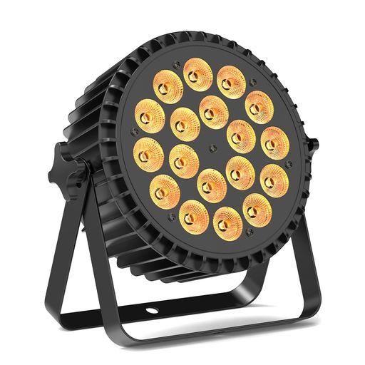 ZONQOONZ 18*10W LED 舞台照明 ステージライト パーライト RGB + UV パーティーライト ステージ照明 高輝度 DMX512 音声制御 ステージ 舞台 ディスコ パーティ カラオケ バー コンサート お祭りに最適
