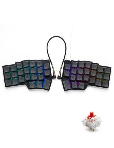 YIVU CORNE V4 分?式キーボード メカニカル ？写 40% 3X6キー エルゴノミクス 自作キーボードベーSU QMK/VIA プログラミNGU 可能ホットスワップ対応 RGB LED 搭？ RINIA ？ プURE ？滑済