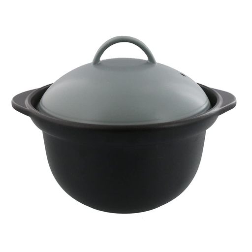 EAST TABLE(イーストテーブル) 5分で炊けるご飯土鍋 2合 T-EAST グレー 直火専用 23.4×20×17.2CM 日本製 直火可 食洗機対応 レンジ対応 EA-001