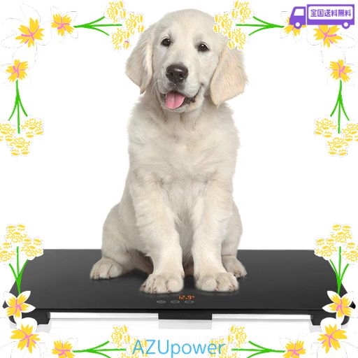 犬に適したデジタルペットスケール、防水・滑り止めマット付き、動物スケールプラットフォーム、寸法 25.6 X 17.7 インチ、最大重量 220 ポンド、精度 0.35 オンス/10 G、黒。 13,964円