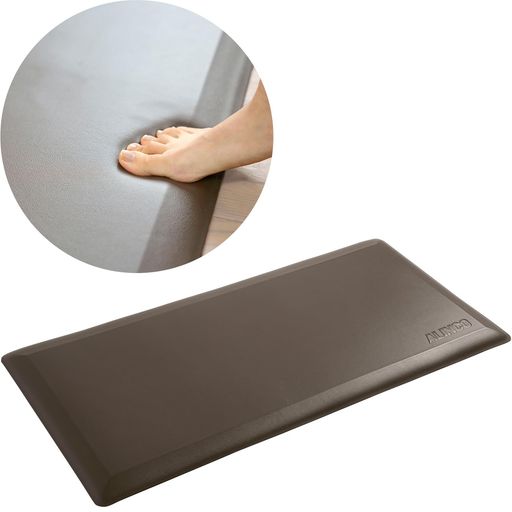 アルインコ(ALINCO) キッチンマット 拭ける (低反発/厚み2.2CM/へたりにくい/遮音性) 106×51CM 立ち仕事 疲労軽減マット 足サポマット ブラウン XG2025AT