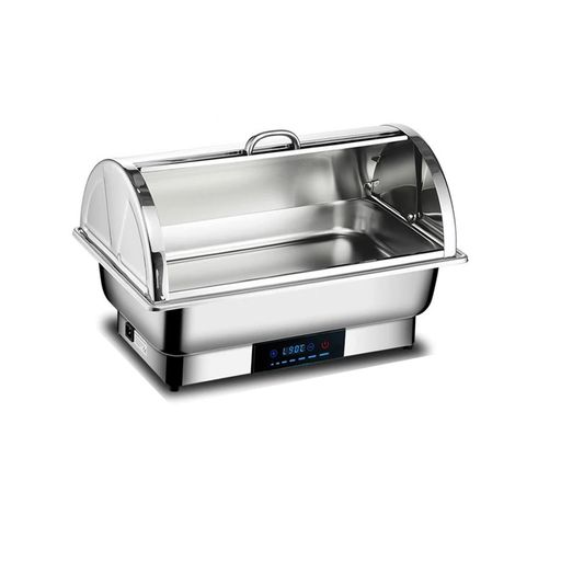 ビュッフェサーバー チェーフィングディッシュ CHAFING DISH 9L 湯煎式 ステンレス製 保温調理鍋 FOOD WARM 温度調整加熱ウォーマー温度制御 保温トレイ 電気ミールストーブ100V (角型1連)