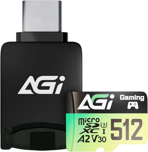 AGI 512GB TF138 マイクロSDカード/CR138 TYPE Cカードリーダー