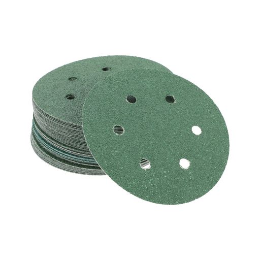 TUCKBOLD カーサンディングディスク6インチ6穴40グリット耐摩耗性 | ラウンドフックアンドループサンドペーパーミドリ50個