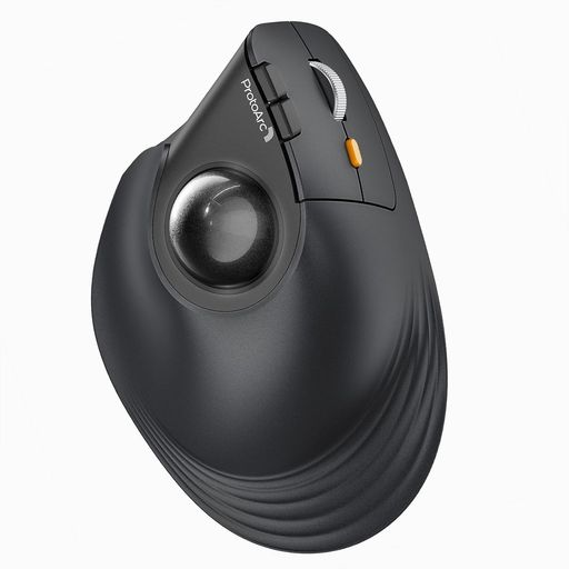 PROTOARC EM05 NL バーティカル トラックボールマウス 縦型62° 2.4GとBLUETOOTH両対応 ワイヤレス 5段階DPI 200/400/800/1200/1600 7ボタン 光学式 右手用 USB充電式 大容量の電池搭載
