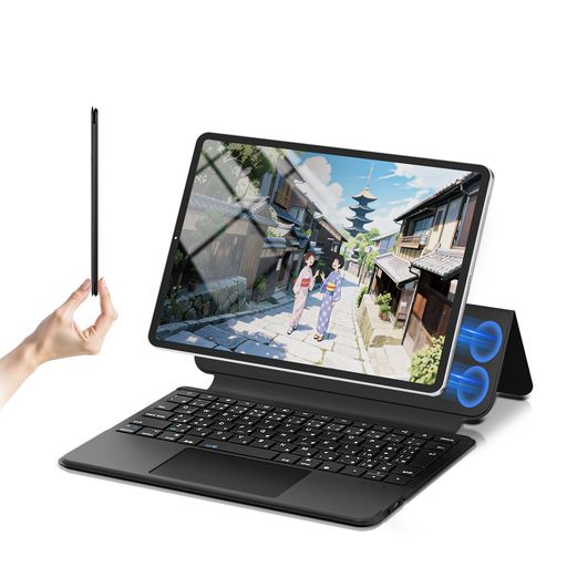 【業界超軽量390G】OMIKAMO IPAD A16 ケース キーボード付き JIS日本語配列 10世代&11世代専用 IPAD A16 キーボード 超高精度タッチパッド搭載 静音キー 500MAH大容量バッテリー マルチペアリング 省…