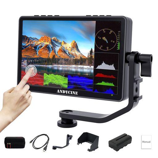 ANDYCINE A6 MAX 6インチ タッチ式 フィールドモニター 3D LUT 4K HDMI入力出力外部DSLRカメラフィールドモニターF970パワープレート付き外部ワイヤレス伝送への電源キット
