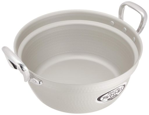 遠藤商事 TKG 料理鍋 両手 30CM アルミ製 アルマイト加工で直ぐに使えて変色しにくく、腐食に強い 外径×深さ(MM)317×140 容量(L)7.2 業務用 AEV1703