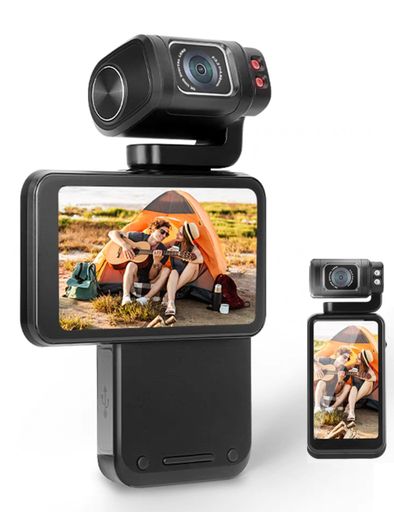 SXHLSELLER 5K ULTRA HD アクションカメラ - 36MP デジタルカメラ WIFI VLOGGING カメラ、3.5 インチ IPS 回転可能タッチスクリーン & 10X デジタルズーム付き