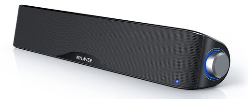 NYLAVEE PCスピーカー サウンドバー BLUETOOTH & AUX接続 六つのスピーカーユニット 10W ステレオ 大音量&豊かな低音 ラップトップ、タブレット、スマートフォンに対応、USB給電式のパソコンスピ…