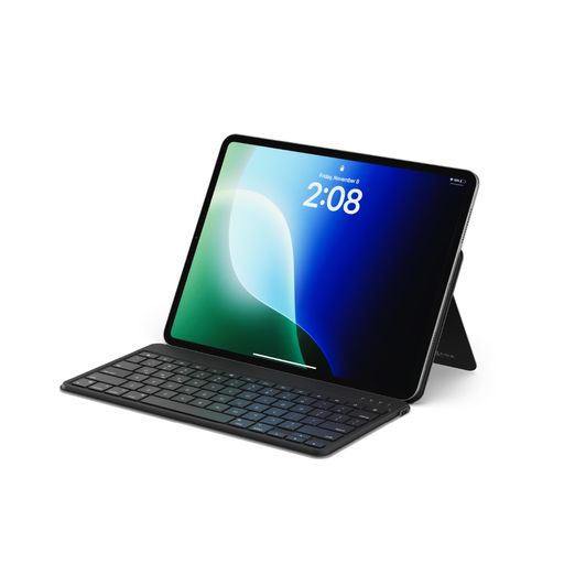 SATECHI ONTHEGOTM コンパクト 無線 BLUETOOTH ワイヤレスキーボード、調整可能スタンド、マルチペアリング対応最大3台接続、USB-C充電式、エルゴノミック、US QWERTY 配列 ？ ブラック