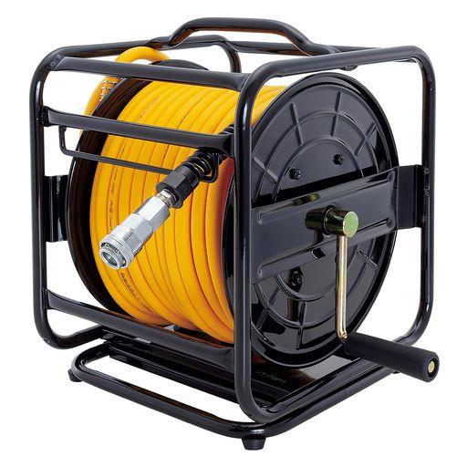 SK11(エスケー11) エアーホースリール セーフティソフト 内径8.0MM× 25M 回転台付 SAR-825SS