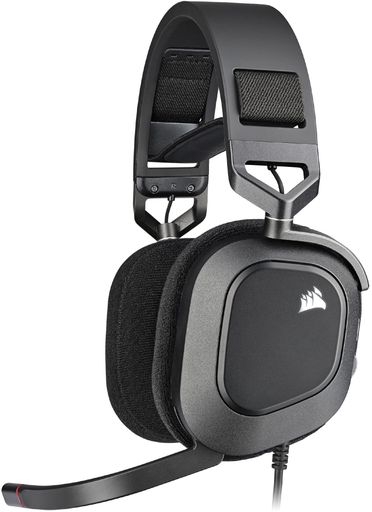 CORSAIR ICUE HS80 RGB USB コルセア プレミアムゲーミングヘッドセット 24BIT/96KHZ USB接続ドルビーオーディオ7.1/全指向性マイク搭載 アルミ製 記憶フォームイヤーパット-カーボン- CA-9011237-AP